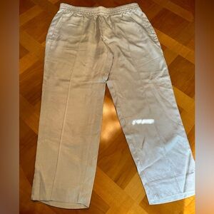 Banana Republic Women’s Petite S Gold Cupro Pants Formal Business Wedding Guest